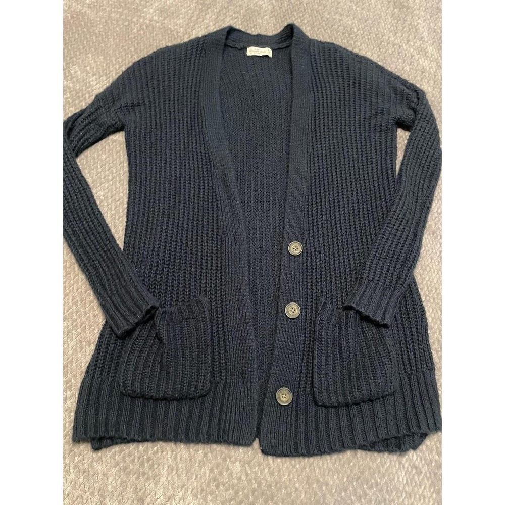 Womens/Juniors Cardigan by Abercrombie & Fitch- Navy - Size M/L